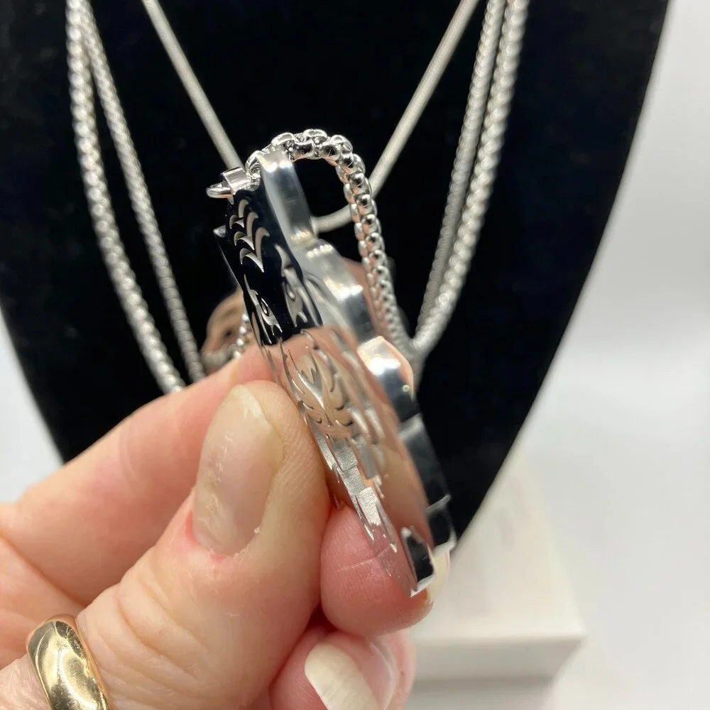 Stainless Steel Tiger Pendant Necklace Laser Cut Pendant + Choice of Chain